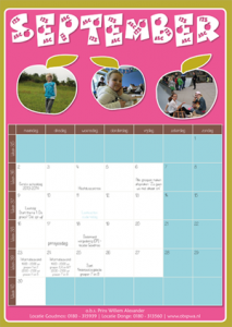 Schoolkalender maand september