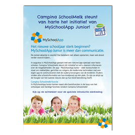 Leaflet met aanbieding van Campina Schoolmelk