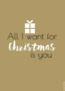 Kerst e-card All I want for christmas is you
